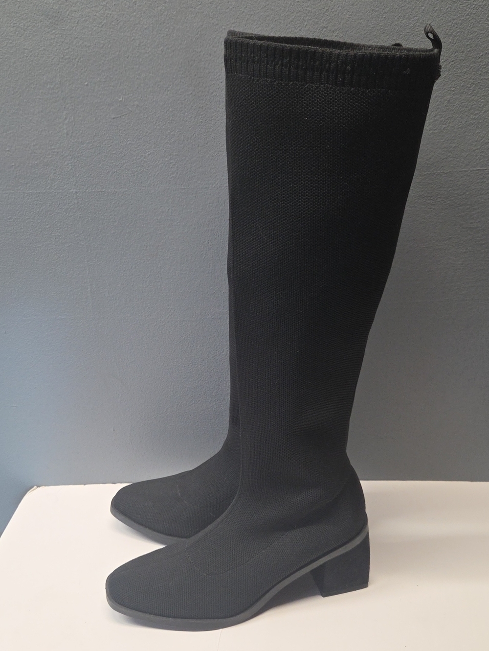 Anne Klein Black Sock Boots Size 7 - Picture 5 of 9